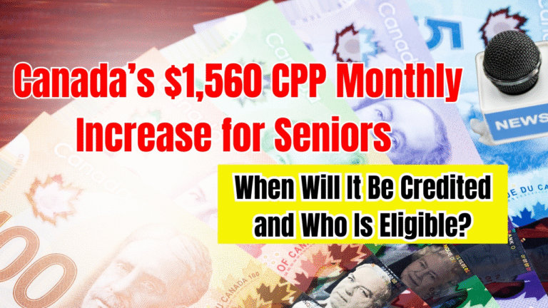 Canada $1560 CPP Monthly Increase